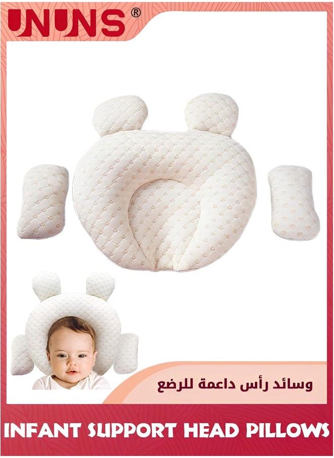 UNUNS Nursery Pillows,Infant Support Head Pillows,Baby Shaping Pillow,Newborn Cushion U-Shaped Pillow,Soft Baby Neck Pillow,Head Sleeping Pillow,Latex Pillow For Infants 0-12 Months  - Image 1
