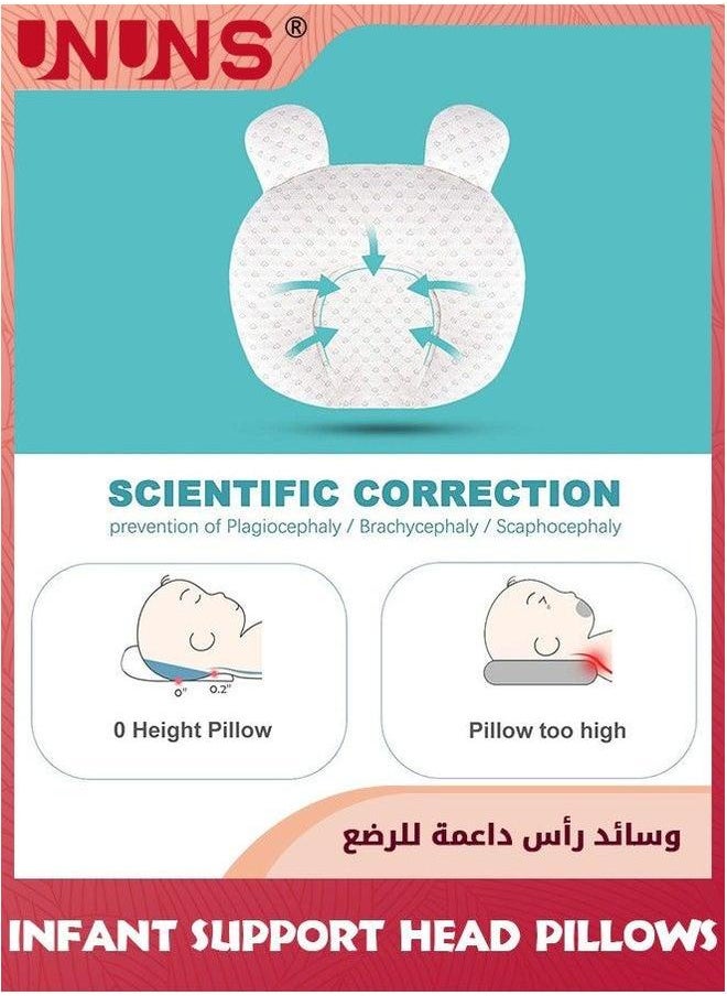 UNUNS Nursery Pillows,Infant Support Head Pillows,Baby Shaping Pillow,Newborn Cushion U-Shaped Pillow,Soft Baby Neck Pillow,Head Sleeping Pillow,Latex Pillow For Infants 0-12 Months  - Image 5