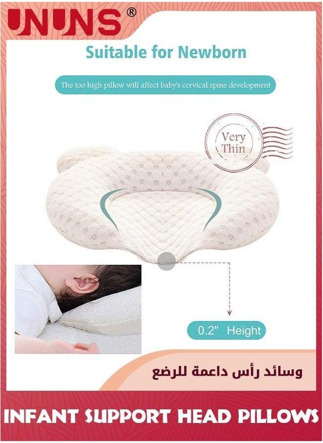UNUNS Nursery Pillows,Infant Support Head Pillows,Baby Shaping Pillow,Newborn Cushion U-Shaped Pillow,Soft Baby Neck Pillow,Head Sleeping Pillow,Latex Pillow For Infants 0-12 Months  - Image 4