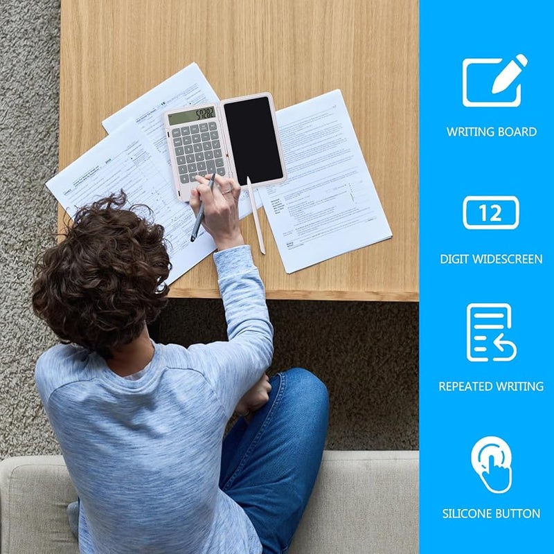 NOLITOY Handwriting Notepad Calculator Portable Desktop Office White 120Mah Battery - Image 4