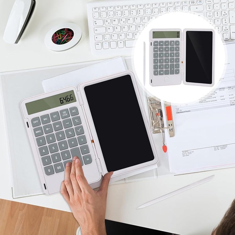 NOLITOY Handwriting Notepad Calculator Portable Desktop Office White 120Mah Battery - Image 5