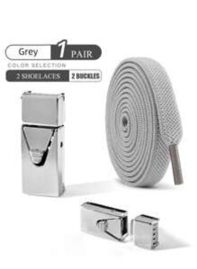 زوج من أربطة الأحذية السهلة ذاتية الربط مع مشبك قابل للتبديل – قابلة للتعديل لتناسب الأحذية الرياضية واليومية للرجال والنساء - Image 4