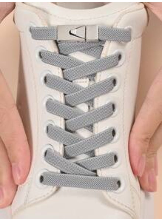 زوج من أربطة الأحذية السهلة ذاتية الربط مع مشبك قابل للتبديل – قابلة للتعديل لتناسب الأحذية الرياضية واليومية للرجال والنساء - Image 2