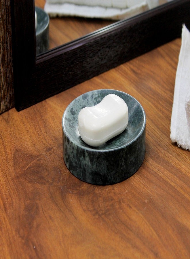 KLEO Natural Green Stone Soap Dish Bath Accessories for Bathroom, Tub or Wash Basin - Image 2