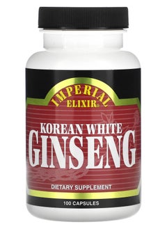 Imperial Elixir Korean White Ginseng 100 Capsules (500 mg per Capsule)  - Image 1