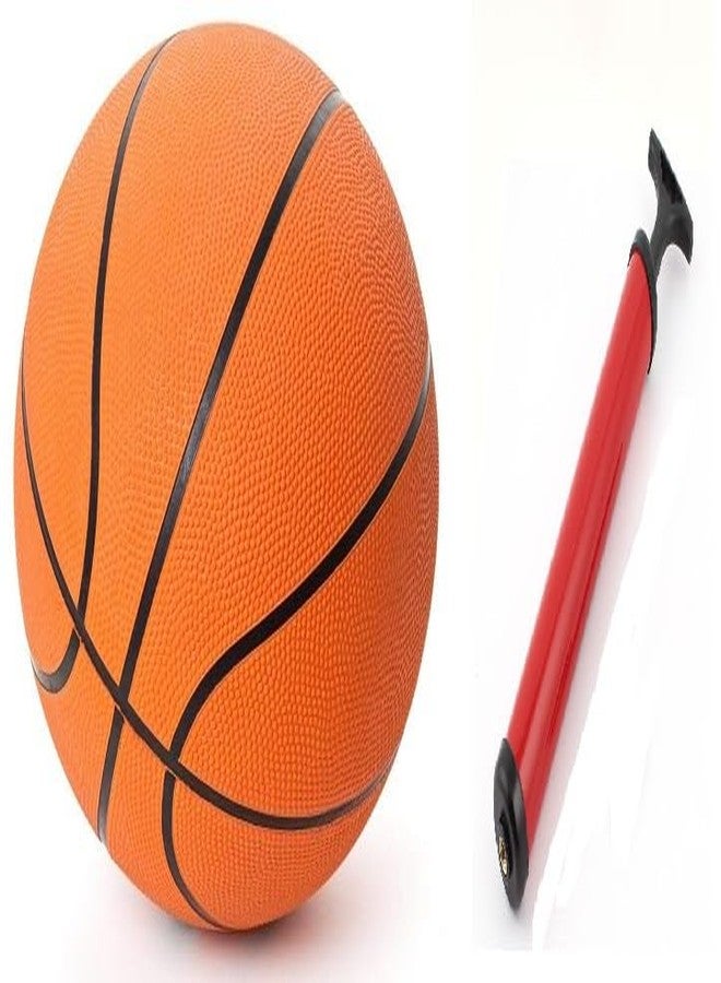 TS Playy Sports Basketball Youth Kids Rebound Rubber Basketball with Air Pump Size-5 - Image 2