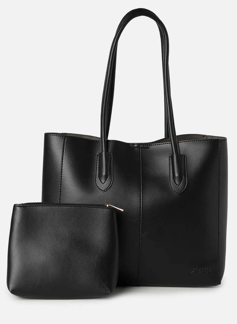 Haute Sauce Women's Dark Dynamite Black Tote Bag Set