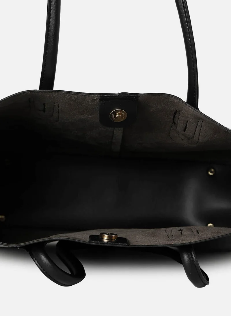 Haute Sauce Women's Dark Dynamite Black Tote Bag Set