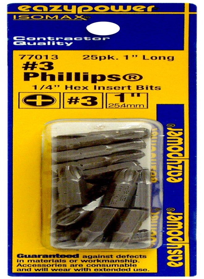 Eazypower 77013 .#3 Phillips 1" Long CD (25 Pack)