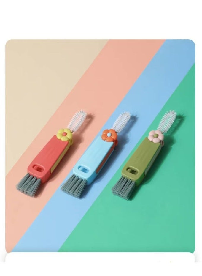Three-in-one cup lid brush thermos cup multi-function crevice cleaning brush and mouth cup brush - Image 2