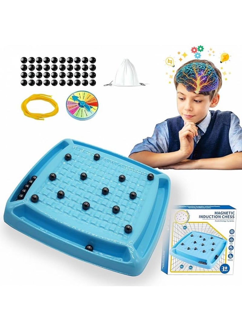 general Magnetic Chess Game 40 Magnet Stone Stepping On Thunder Magnetic Force On War Chess Fun Magnetic Field Induction Chess Children's Toys Table Games - Image 1