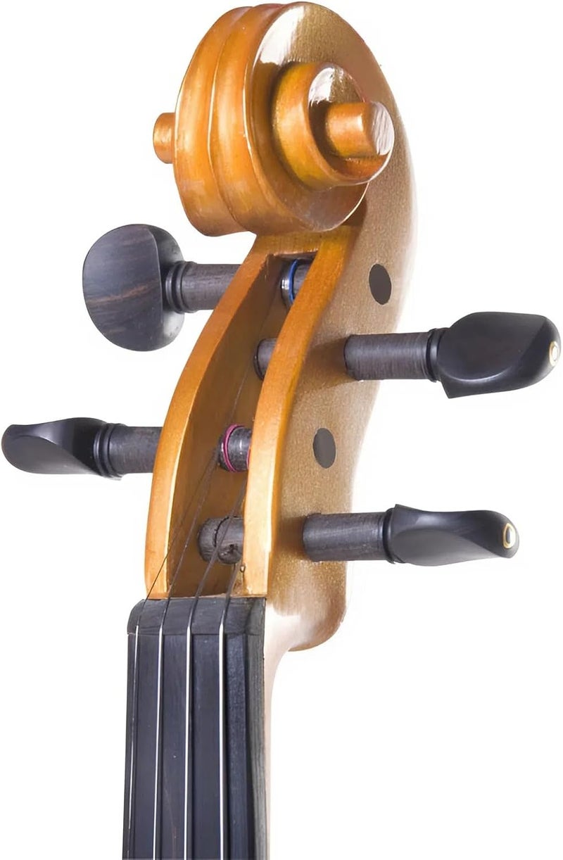 Cecilio Left-Handed Electric Violin - 1/2 Full Size Solid Maple Electric Silent Violin with Ebony Fittings, Ideal Gifts for Musicians & Music Enthusiasts, Yellow - Image 2