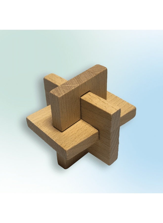 لغز خشبي مستطيل الشكل - Image 1