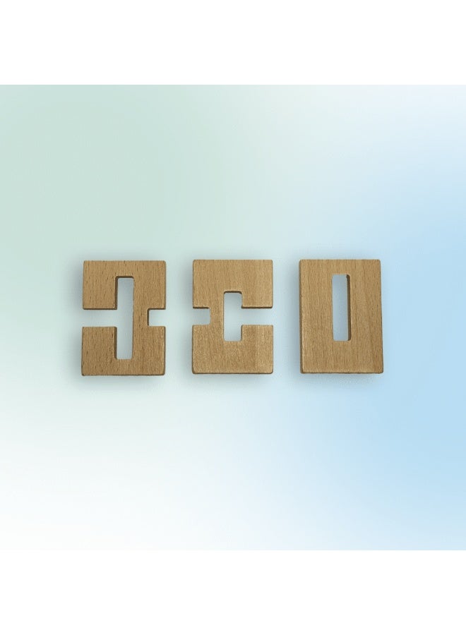 لغز خشبي مستطيل الشكل - Image 2