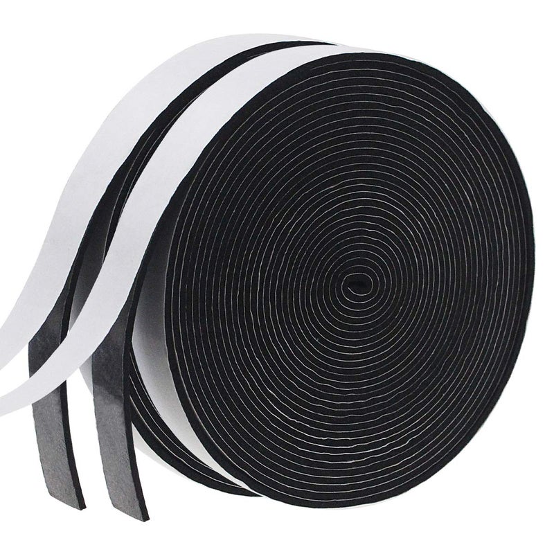 Weather Stripping Door Seal Strip for Doors and Windows 1In x 18In x 33Ft x 2 Roll Foam Insulation Tape Self AdhesiveSound ProofWeatherstripPipe Cooling Air Conditioning Seal Strip