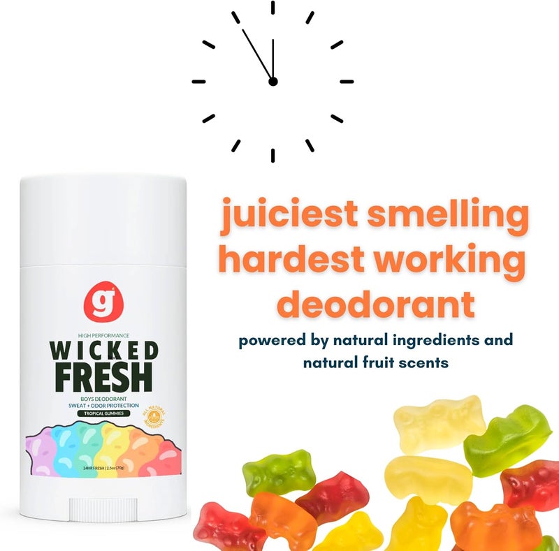 GROWING BASICS Natural Deodorant for Boys Ages 6 & Up | 2 Pack, Citrus Scent | Aluminum-Free, High-Performance Underarm Gel Stick | dorant for Boys Ages 6 & Up (Set of 2) (Citrus) - Image 5