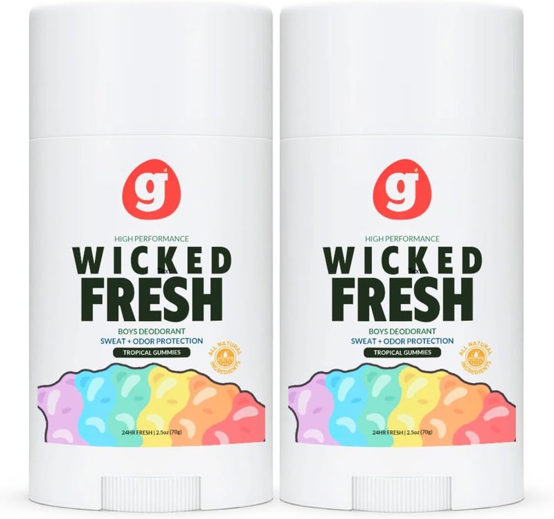 GROWING BASICS Natural Deodorant for Boys Ages 6 & Up | 2 Pack, Citrus Scent | Aluminum-Free, High-Performance Underarm Gel Stick | dorant for Boys Ages 6 & Up (Set of 2) (Citrus) - Image 1