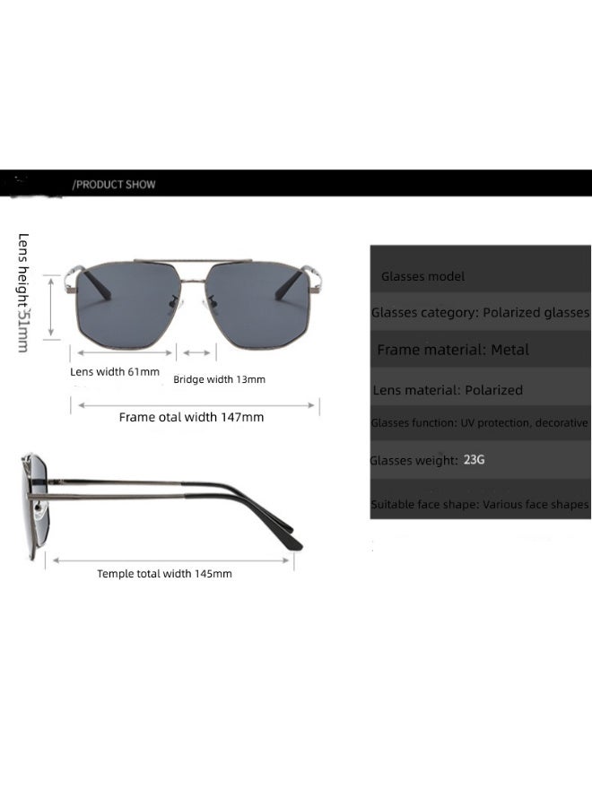 ZESITH Polygonal Full Frame HD Polarized Sunglasses, Outdoor Sports Driving Eyewear - Image 2