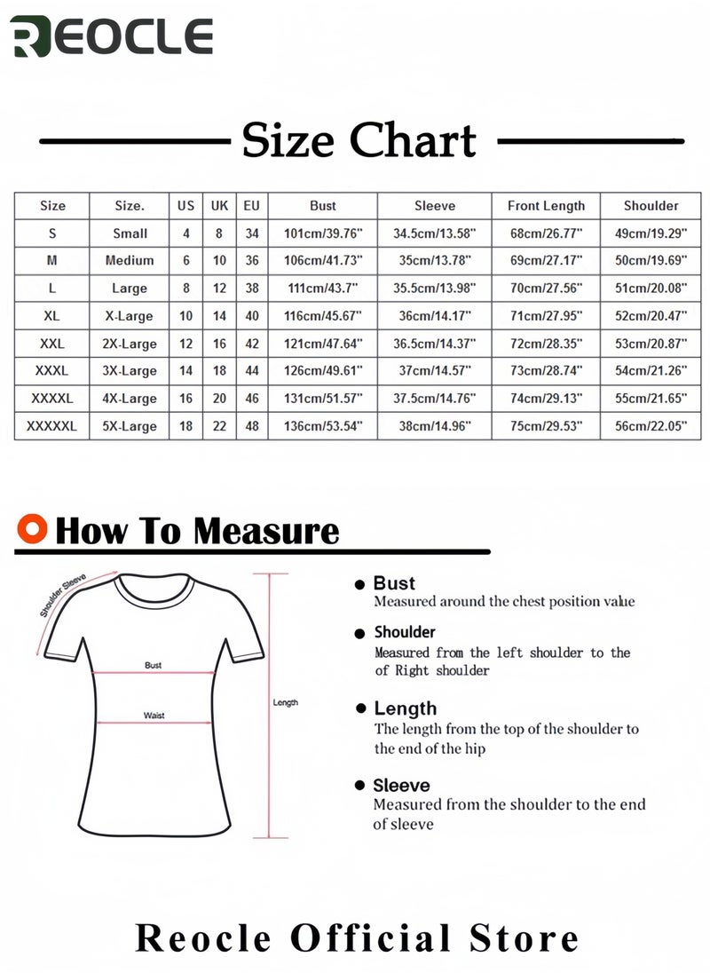 REOCLE - Women Top Pullover Blouse Casual Versatile Shirt V-neck Half-button Printed Long Sleeve Top Commuting Style Printing Tops for Work Travel - Image 1