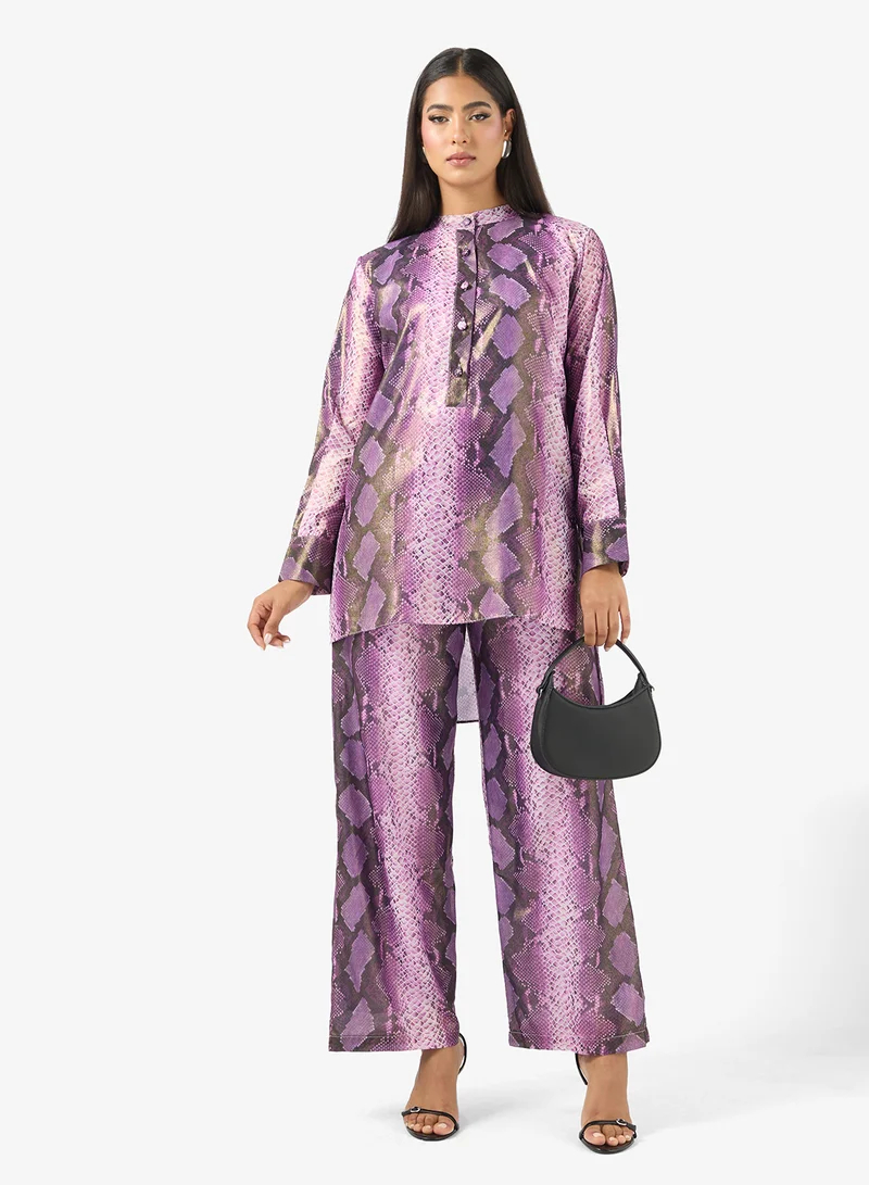 Golden Apple Round Neck Printed Set