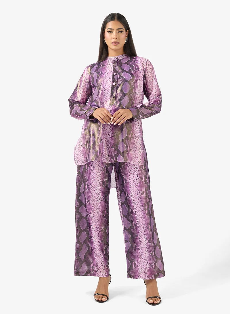 Round Neck Printed Set