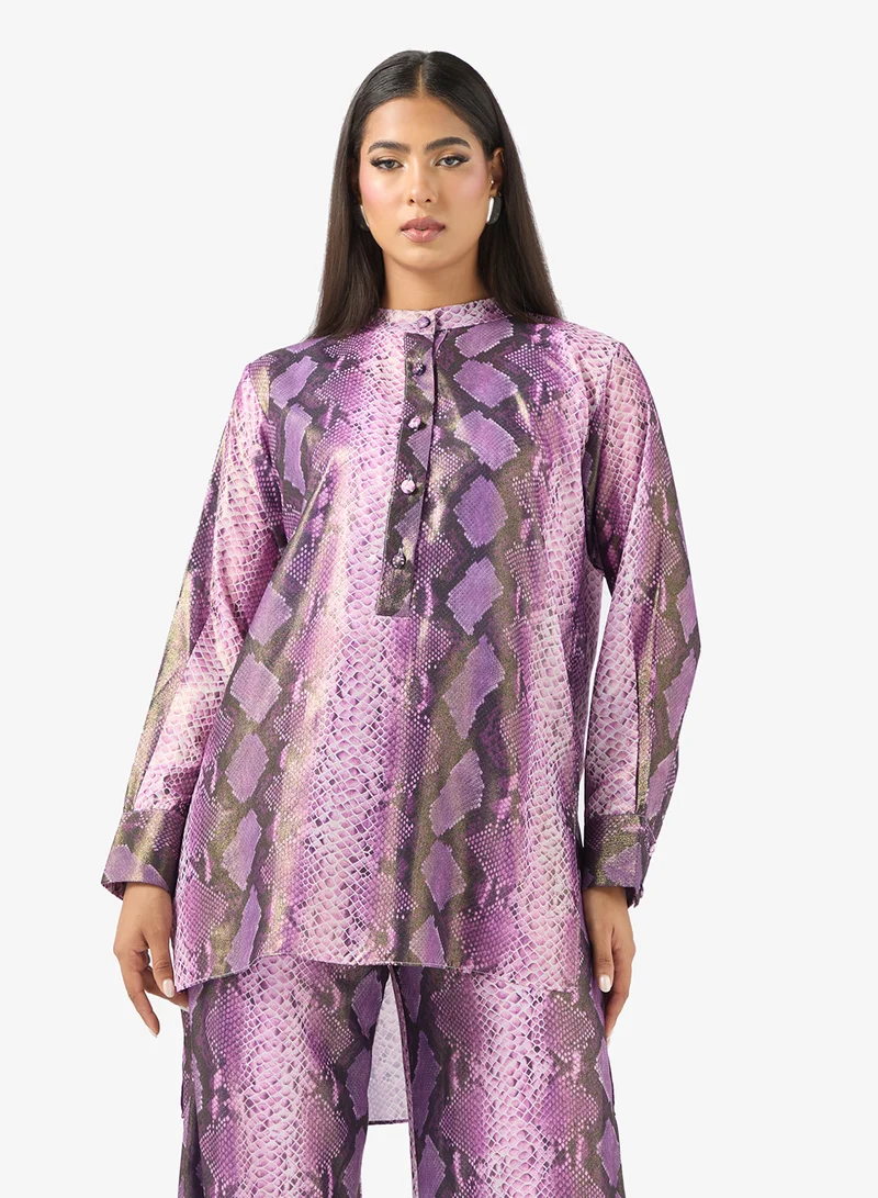 Golden Apple Round Neck Printed Set