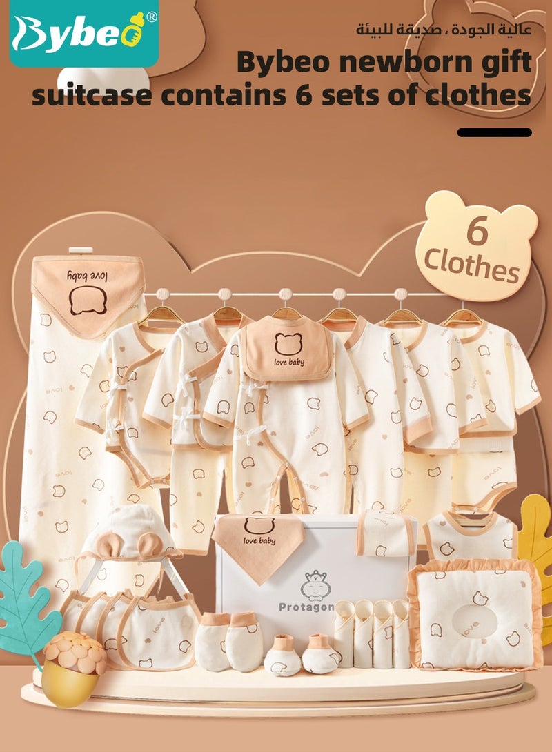 Bybeo 30PCS Newborn Baby Gifts Set, Newborn Layette Gift Set, Baby Clothes Accessories Set for Boys and Girls, Premium Cotton, Perfect Gift Box with Beautifully Suitcase for Spring Summer Autumn Winter - Image 2