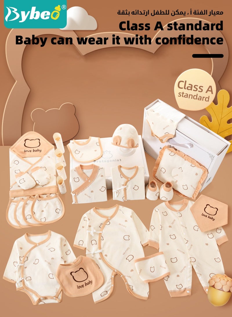 Bybeo 30PCS Newborn Baby Gifts Set, Newborn Layette Gift Set, Baby Clothes Accessories Set for Boys and Girls, Premium Cotton, Perfect Gift Box with Beautifully Suitcase for Spring Summer Autumn Winter - Image 4