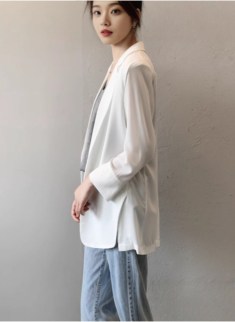 Shougu Thin New Chiffon Loose Women's Suit Jacket  - Image 3