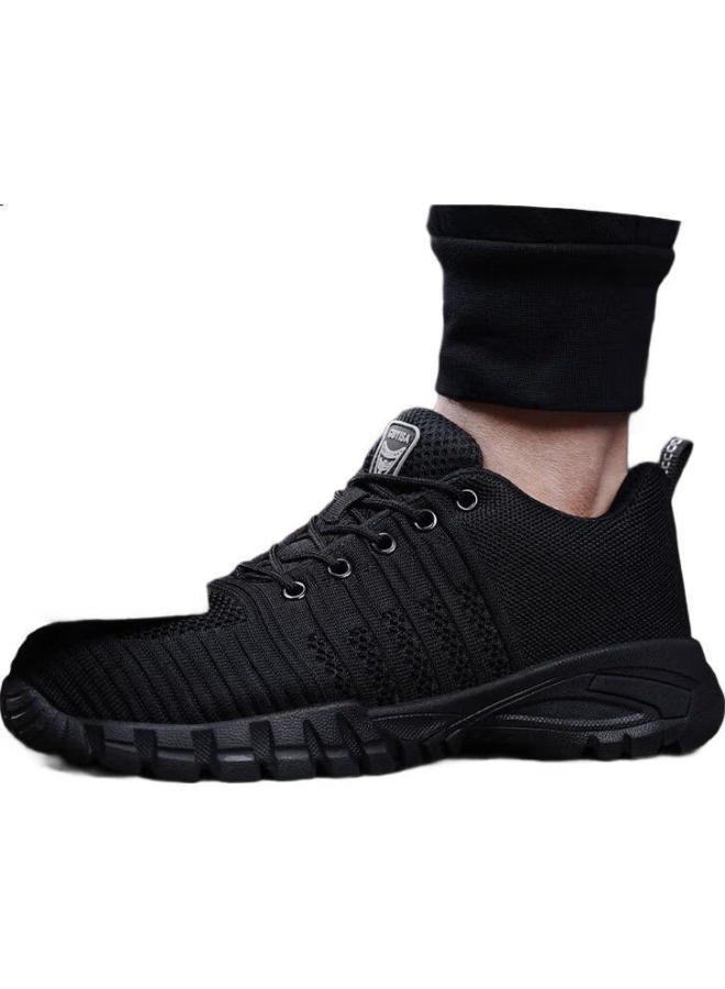 JUNBU Safety Shoes For Men, Summer Breathable Steel Toe Cap, Anti-Smashing, Anti-Puncture, Lightweight, Odor-Resistant, Construction Site Work Shoes 1125 Size 43 - Image 1