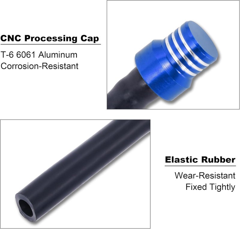 RUTU Gas Cap Vent Hose Fuel Tank Vent Valve Tube with Check Ball Universal CNC Aluminum Breather Hose for ATV Dirt Pit Bike Motorcycle Quad Motocross 5 Pcs Colorful Stable inert material - Image 3