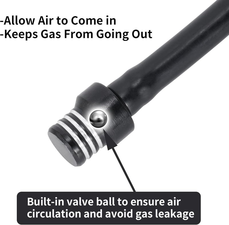 RUTU Gas Cap Vent Hose Fuel Tank Vent Valve Tube with Check Ball Universal CNC Aluminum Breather Hose for ATV Dirt Pit Bike Motorcycle Quad Motocross 5 Pcs Colorful Stable inert material - Image 2