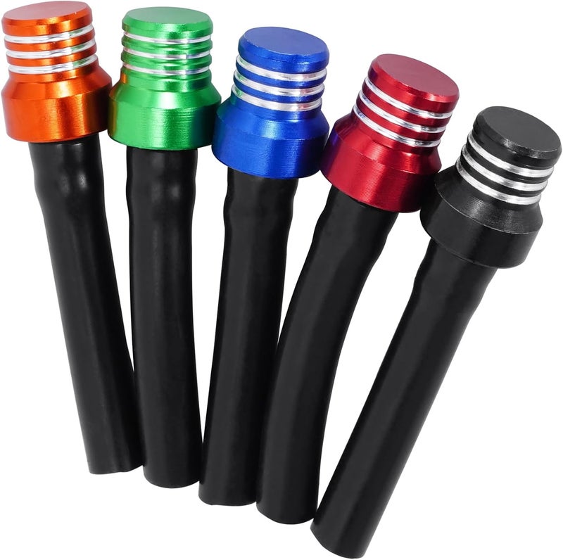 RUTU Gas Cap Vent Hose Fuel Tank Vent Valve Tube with Check Ball Universal CNC Aluminum Breather Hose for ATV Dirt Pit Bike Motorcycle Quad Motocross 5 Pcs Colorful Stable inert material - Image 1