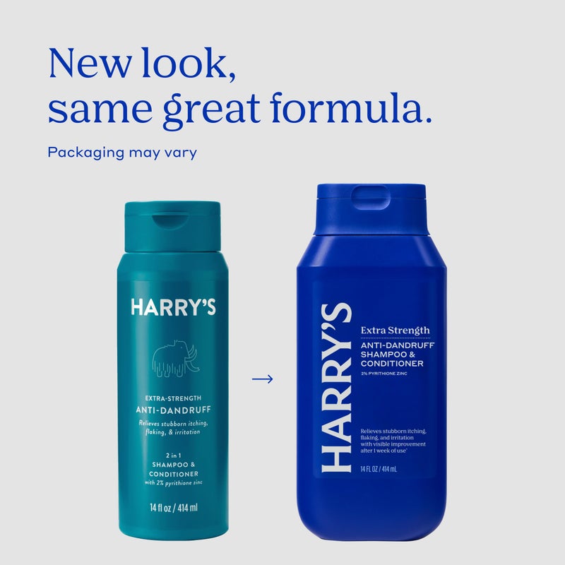 Harry's Extra-Strength Anti-Dandruff Men's 2 in 1 Shampoo and Conditioner - (3 Pack) 14 fl oz - Made with 2% Pyrithione Zinc - Image 3