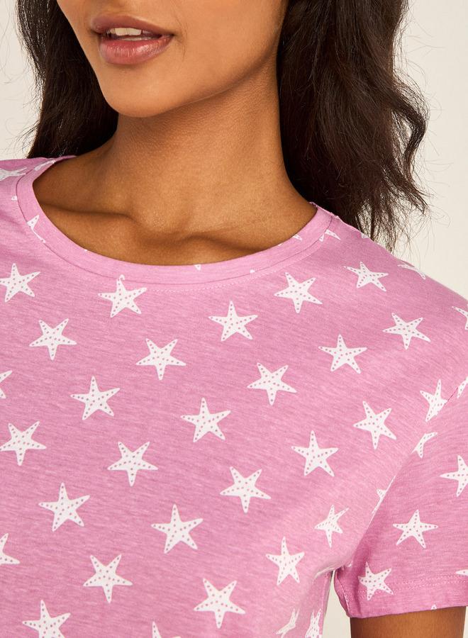 سبلاش فيڤ قميص نوم بطول الركبة - Image 4