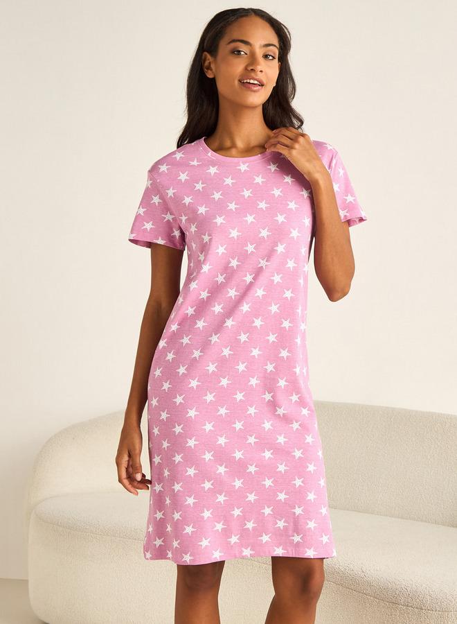 سبلاش فيڤ قميص نوم بطول الركبة - Image 1