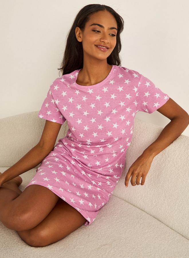 سبلاش فيڤ قميص نوم بطول الركبة - Image 2