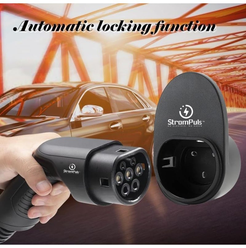 EV Charging Cable Holder With Wall Socket Holster Rugged Water Resistant Easy Installation - Image 5