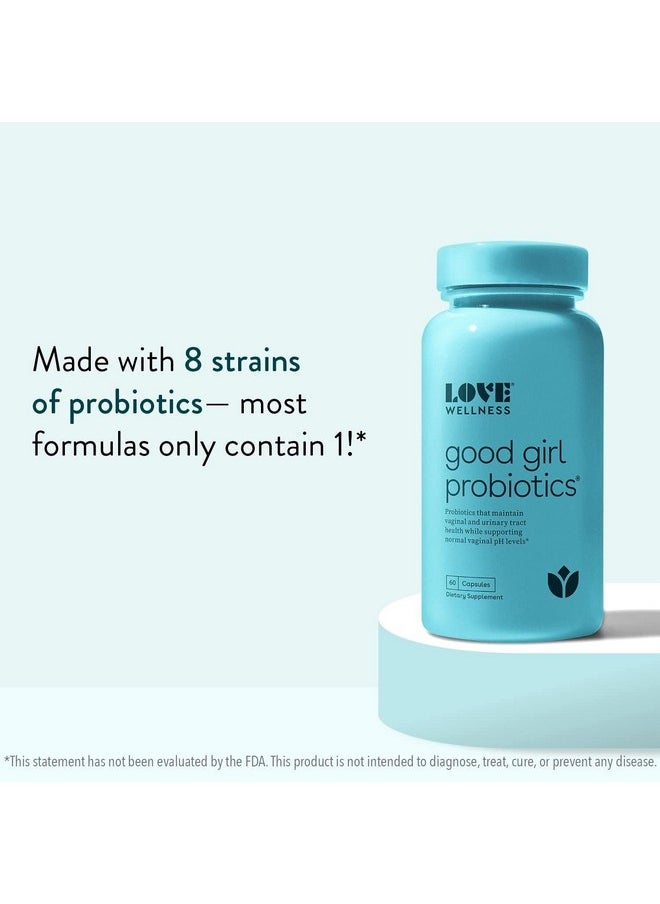 Love Wellness - Love Wellness Good Girl Probiotics | Women's Vaginal Health Supplement | Vaginal Probiotics for Women pH Balance & Urinary Tract Health | Support Vaginal Odor & Flora | 60 Count - Image 1