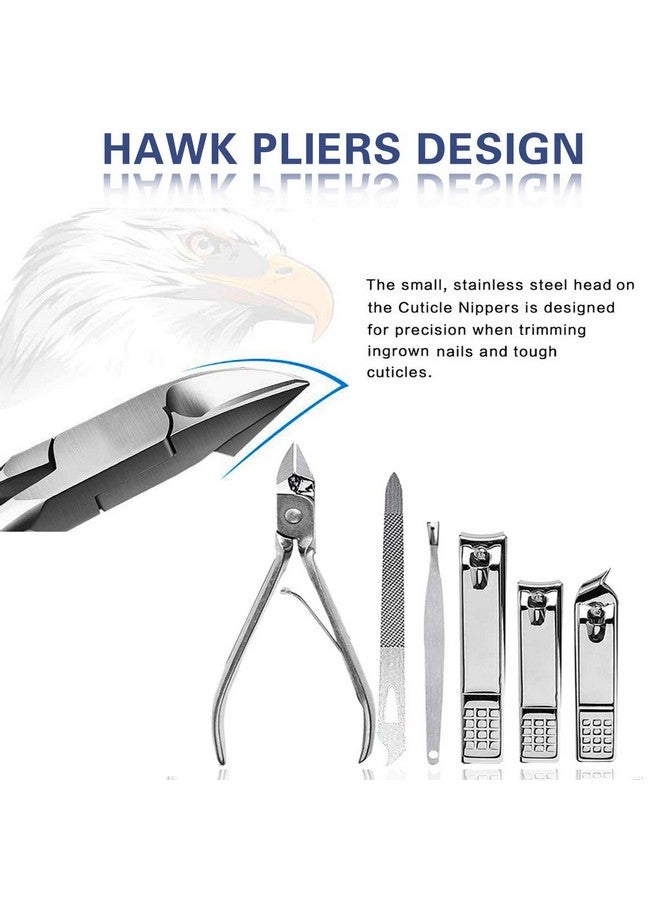 KV.YSHQLNE Manicure Set Pedicure Kit Professional 19 Pcs Nail Clipper For Men & Women Stainless Steel Sharp Cutter Grooming Nose Hair Scissors…Black Fingernails & Toenails With Portable Case (Wine Red_19 Pieces) - Image 3