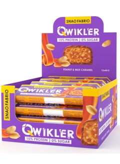Snaq Fabriq Qwikler Protein Bar with Peanut and Milk Caramel 12x40g  - Image 1