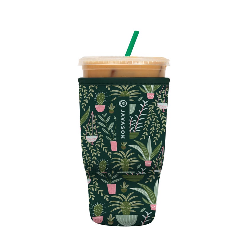 Sok It Java Sok Iced Coffee & Cold Soda Insulated Neoprene Cup Sleeve (Green Living  Large: 30-32oz) - Image 1
