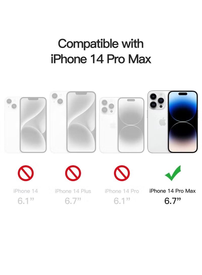 IAF iPhone 14 Pro Max Cover with 2 Pack Screen Protector + 2 Pack Camera Lens Protector Liquid Silicone Full Body Protection Shockproof Drop Protection Case 6.7 inches  - Image 3