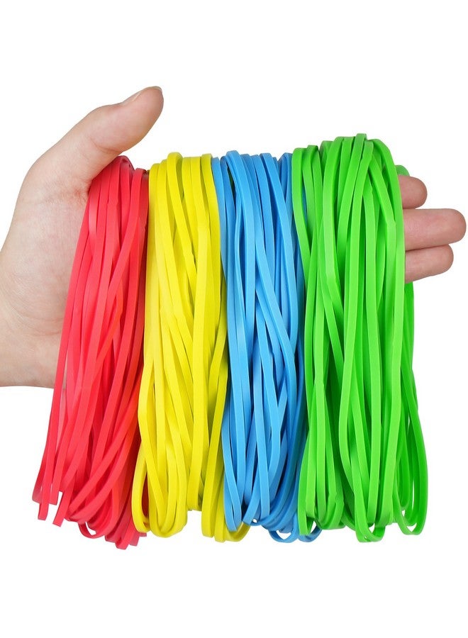 لوتفانسي أشرطة مطاطية كبيرة، 170 قطعة من أشرطة المطاط الكبيرة، ألوان متنوعة، مقاس #117B 7×1/8 بوصة أشرطة مطاطية طويلة شديدة التحمل لمجلدات الملفات في سلة المهملات واللوازم المكتبية - Image 1