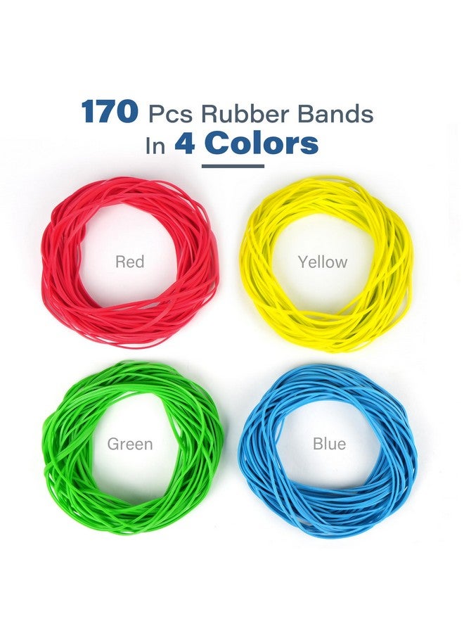 لوتفانسي أشرطة مطاطية كبيرة، 170 قطعة من أشرطة المطاط الكبيرة، ألوان متنوعة، مقاس #117B 7×1/8 بوصة أشرطة مطاطية طويلة شديدة التحمل لمجلدات الملفات في سلة المهملات واللوازم المكتبية - Image 2