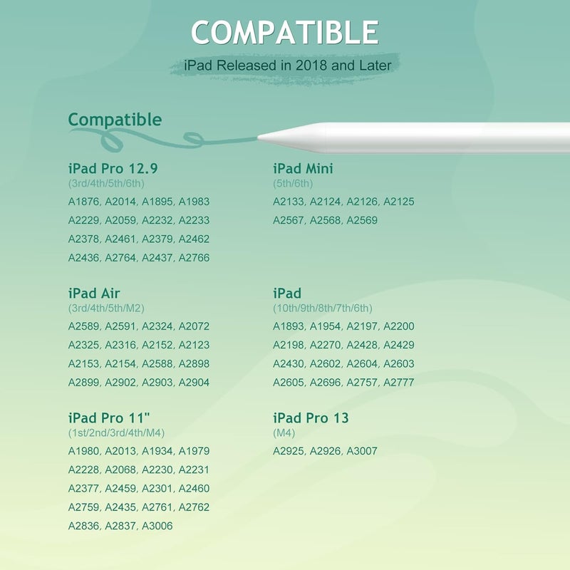 JAMJAKE Stylus Pen for iPad, 10 Min Fast Charge Apple iPad 10th Generation Pencil Work for Apple iPad Pro 11/12.9", iPad 6-10, iPad Air 3-5/ Mini 5/6 - Image 3