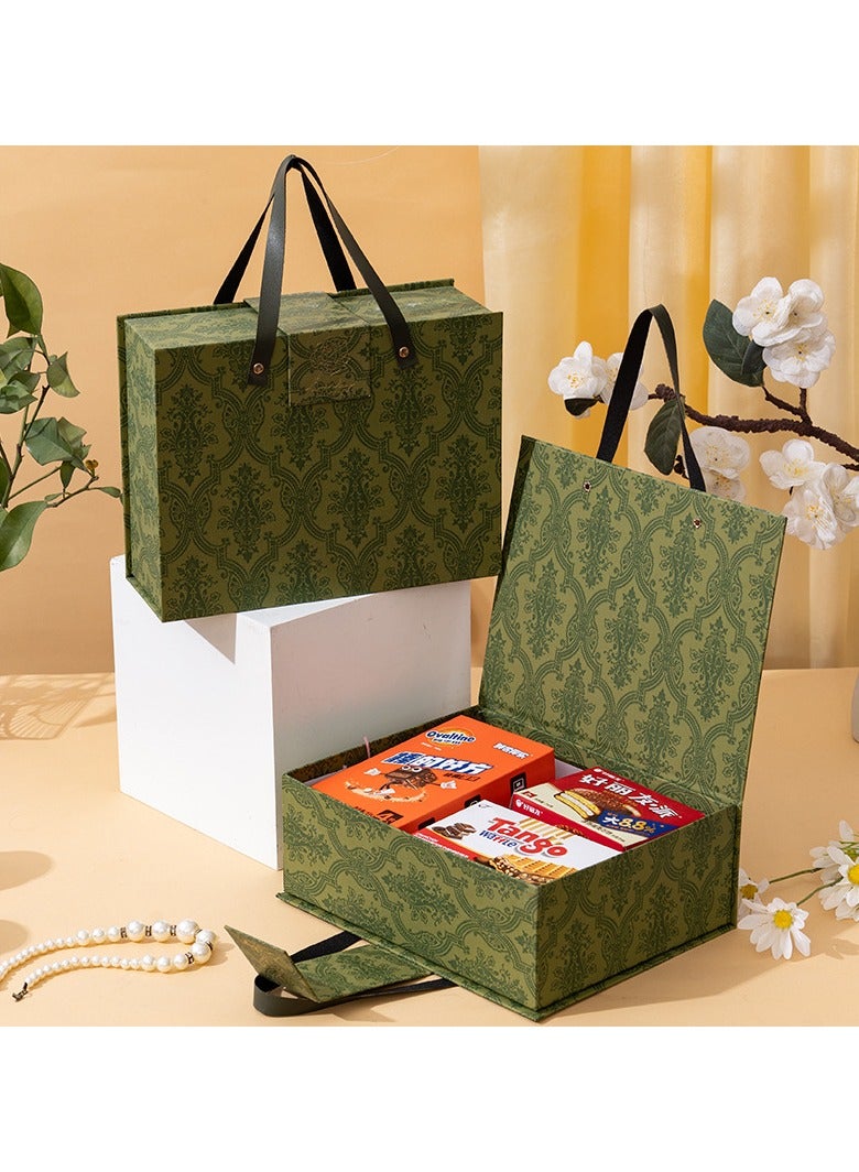 بي إيان Luxury Embellished Gift Box – Premium Leather Handle Empty Gift Box for Weddings, Birthdays  Special Occasions(1 Pieces) - Image 2