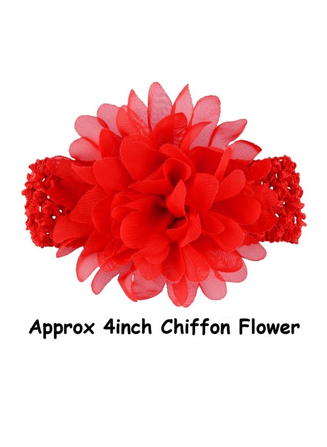 WillingTee 30pcs Baby Girls Headbands Chiffon Flower Soft Stretchy Hair Band Hair Accessories for Baby Girls Newborns Infants Toddlers and Kids - Image 3