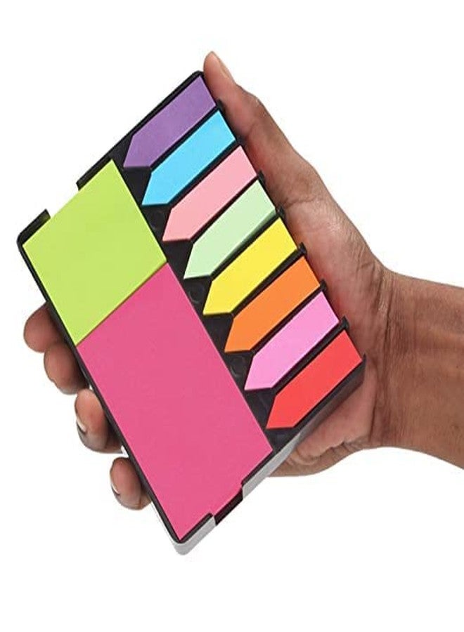 AIDROM MART Sticky Note Memo Pad with 8 Index Tabs, Sticky Note Pad with Arrow Flag Page, Bright Neon Colors Pocket Size Sticky Notes Page Markers for Journal, Note Making Pads - Image 2