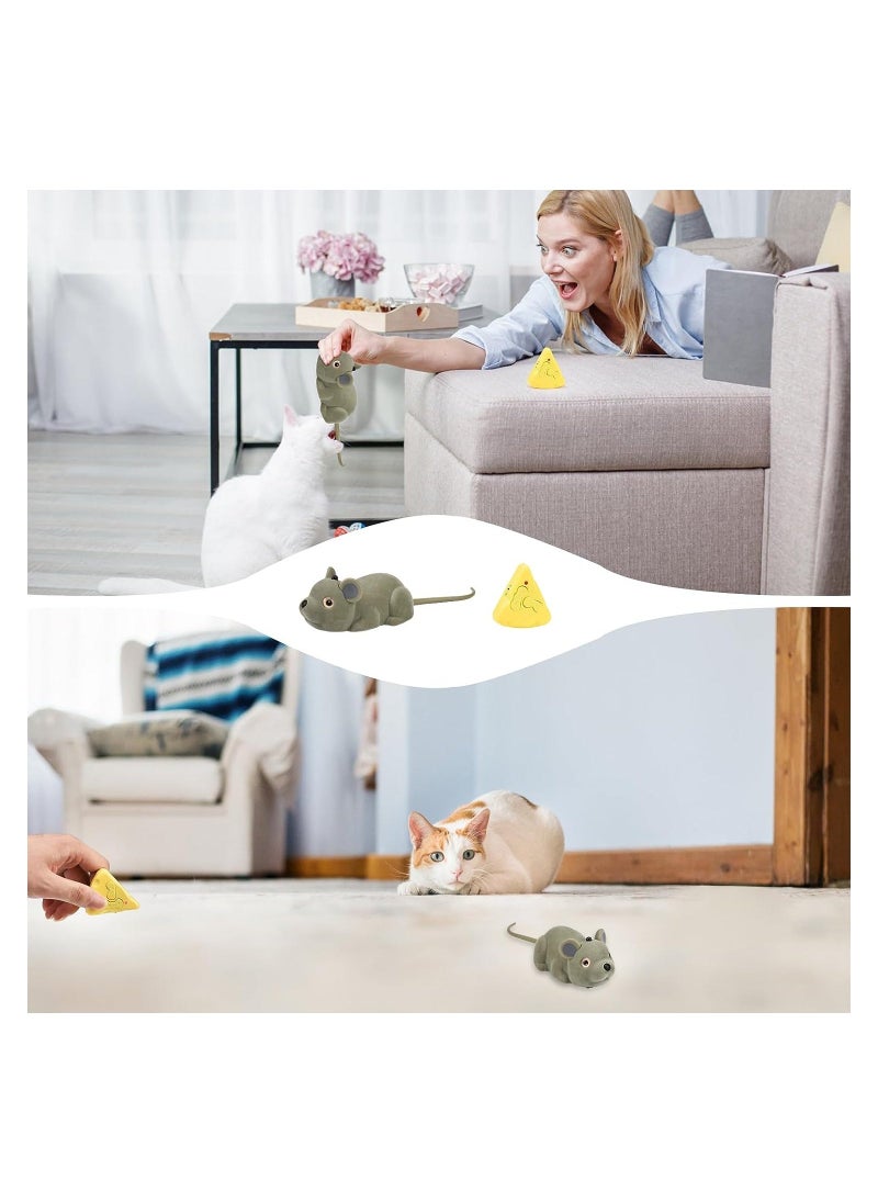 null - Interactive Cat Toy Mouse,  Remote Control Infrared Induction Simulation Mouse, USB Rechargeable, Wireless Electronic Mice Pet Toy for Kitten Indoor/Outdoor Exercise, and Chase and Exercise - Image 1